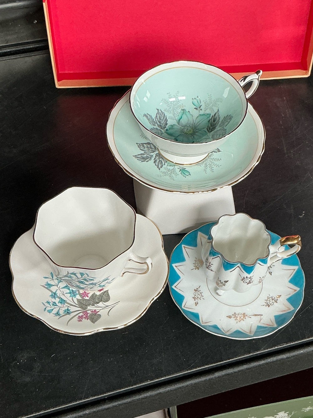 Vintage Floral Porcelain Teacup and Saucer Sets